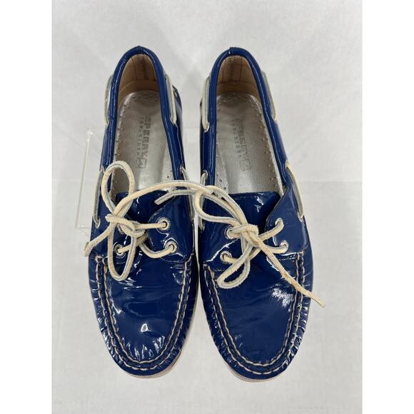 Sperry Navy Patent Loafer Leather - Picture 1 of 5